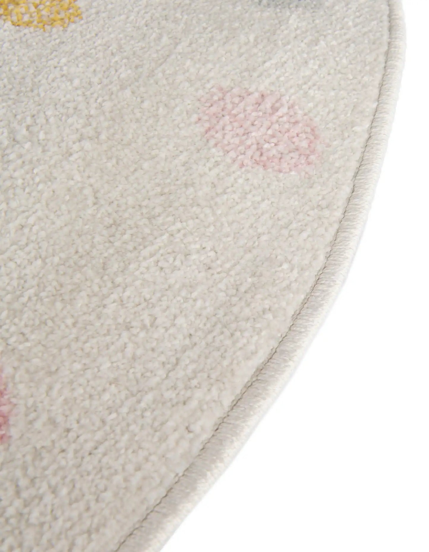 Ivory Polka Dot Round Rug