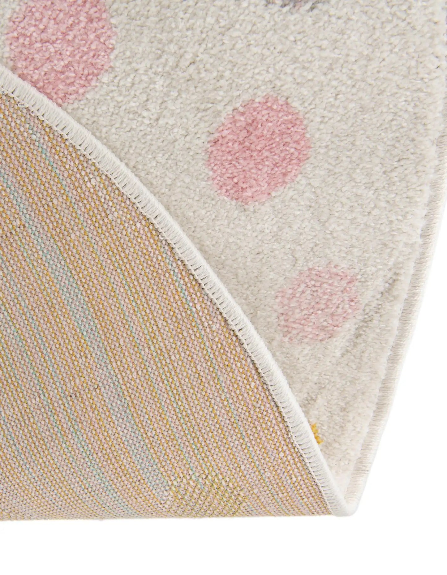 Ivory Polka Dot Round Rug