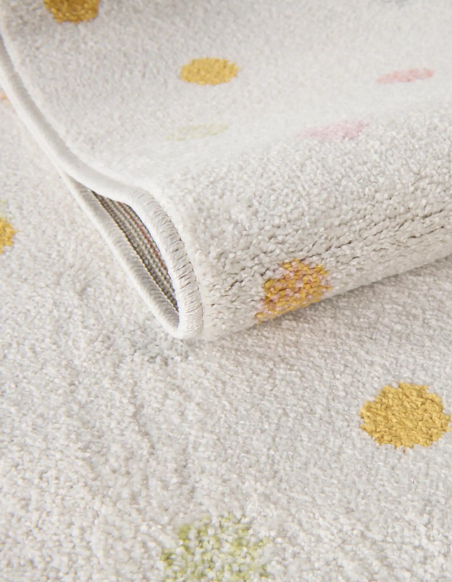 Ivory Polka Dot Round Rug