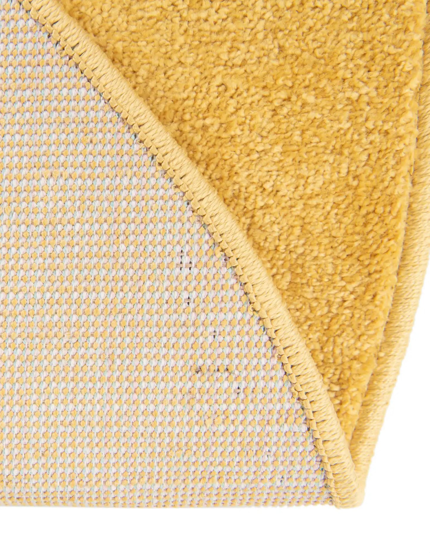 Yellow "Be Happy" Rug