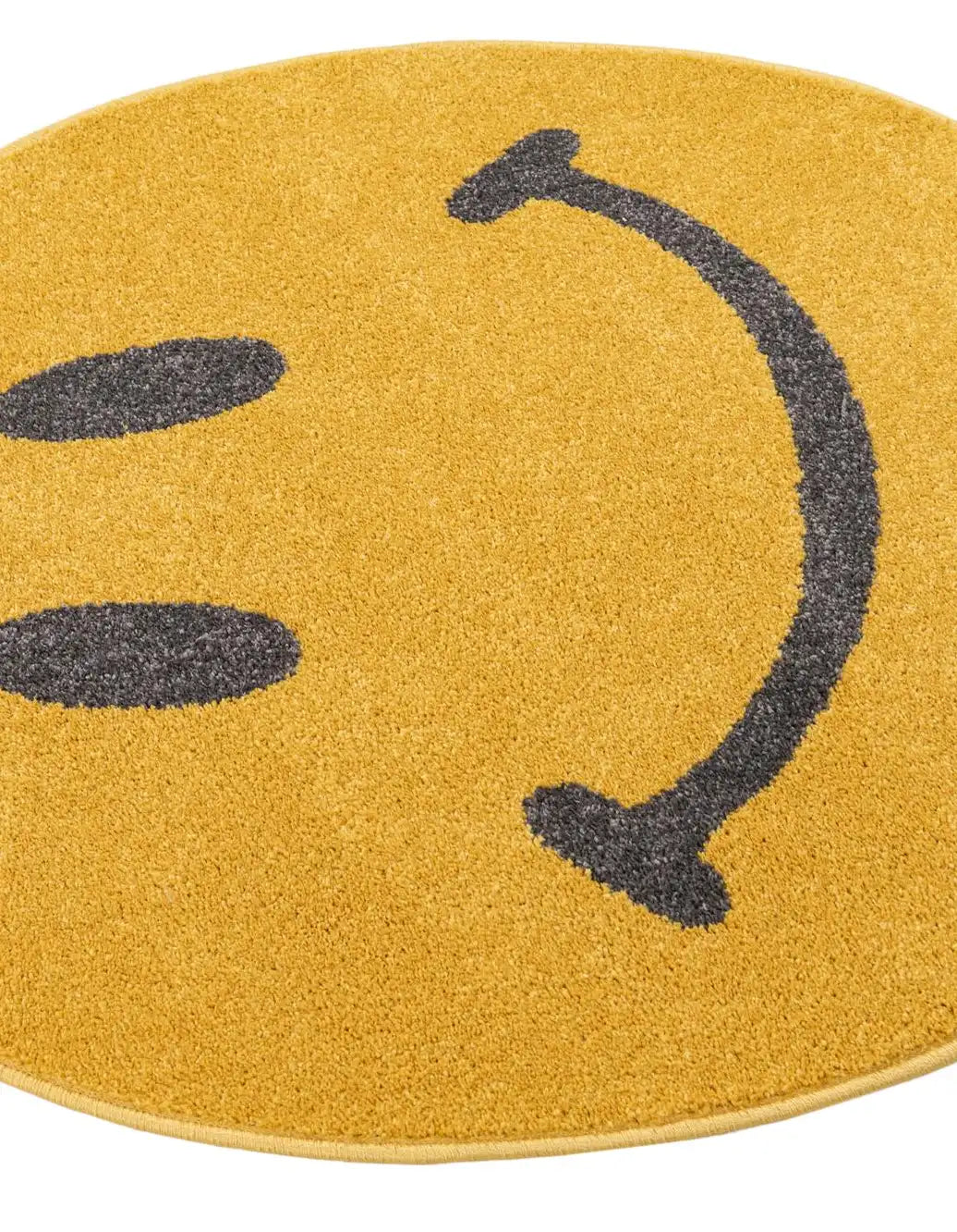 Yellow "Be Happy" Rug