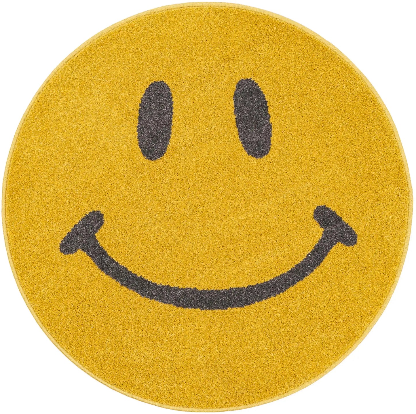 Yellow "Be Happy" Rug