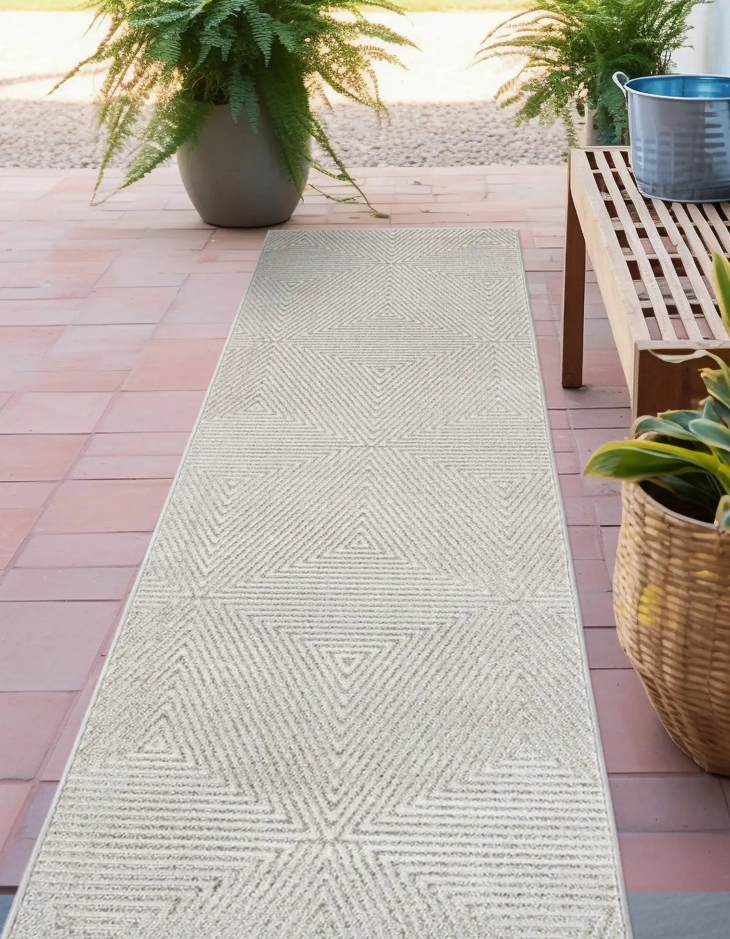 Gray Sabrina Soto Indoor/Outdoor Runner Rug