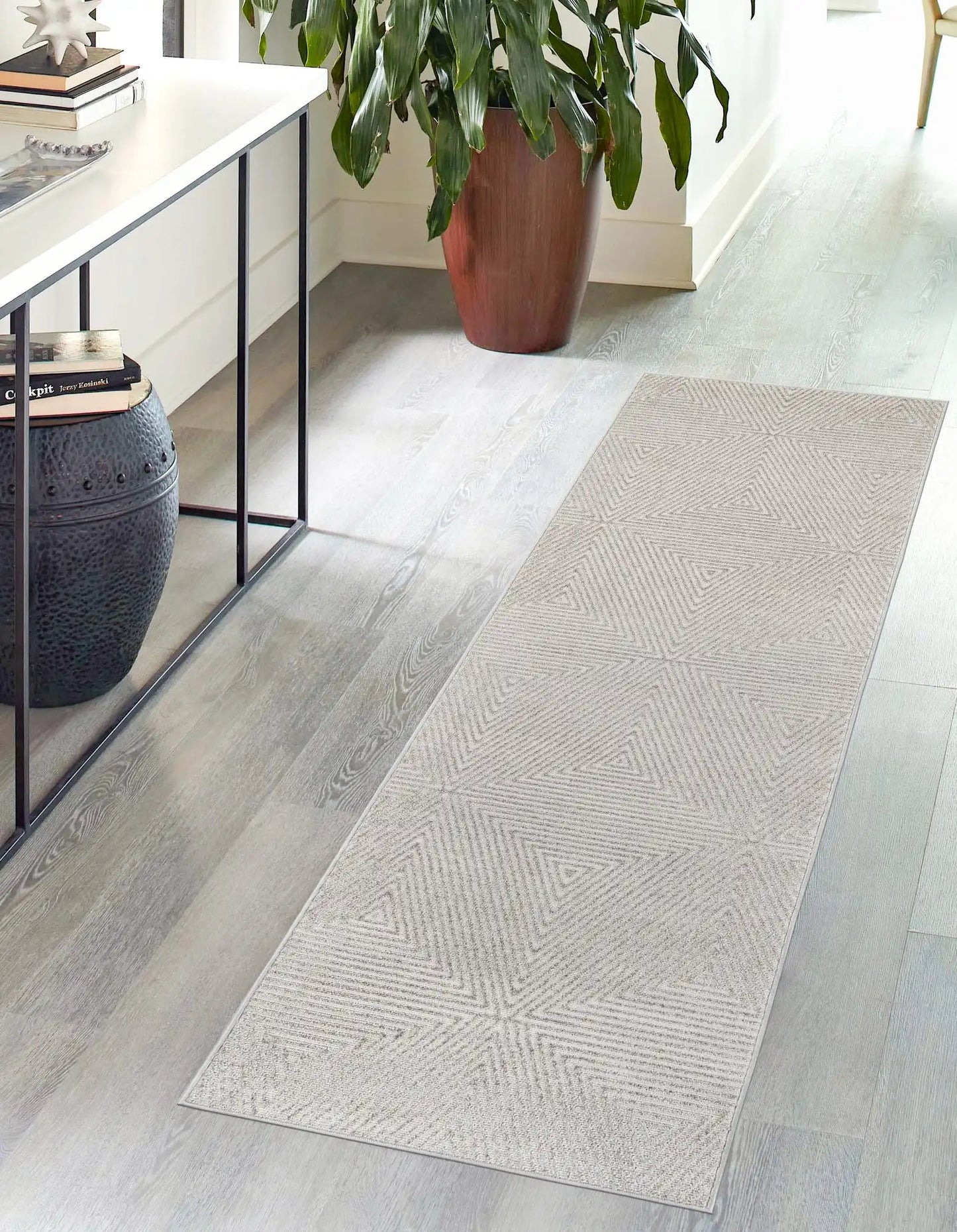 Gray Sabrina Soto Indoor/Outdoor Runner Rug
