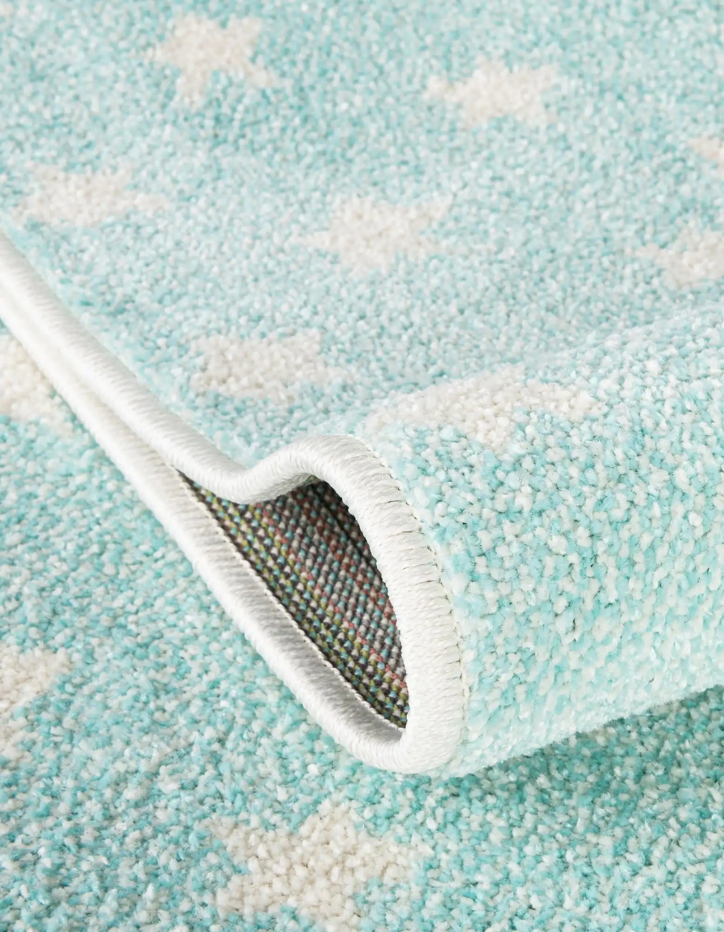 Clear Blue Whimsy Kids Rectangle Rug