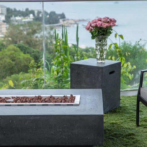 Square Tank Cover - Travertine Texture-Novel Home