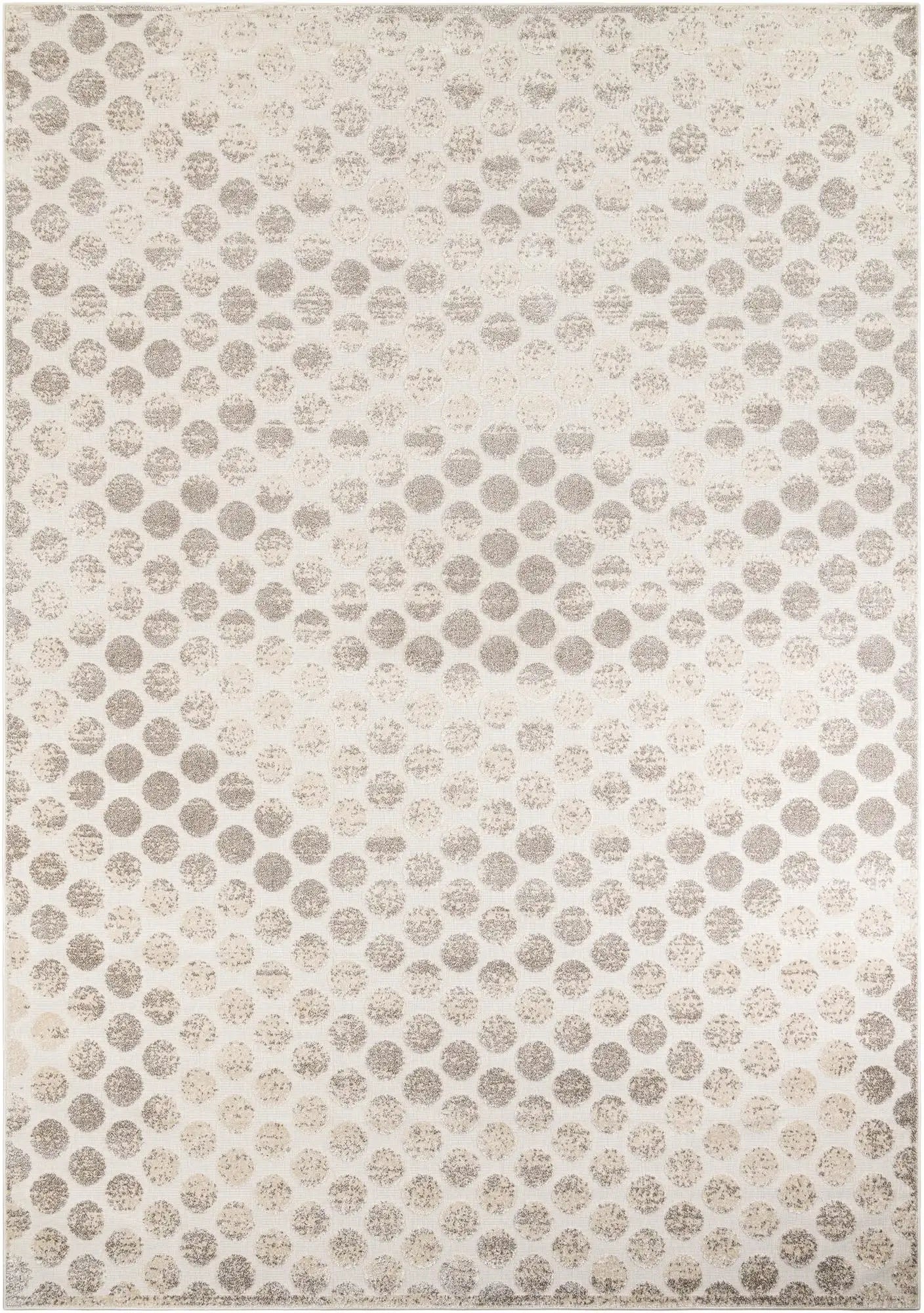 Gray Sabrina Soto Outdoor Rectangle Rug with Circles