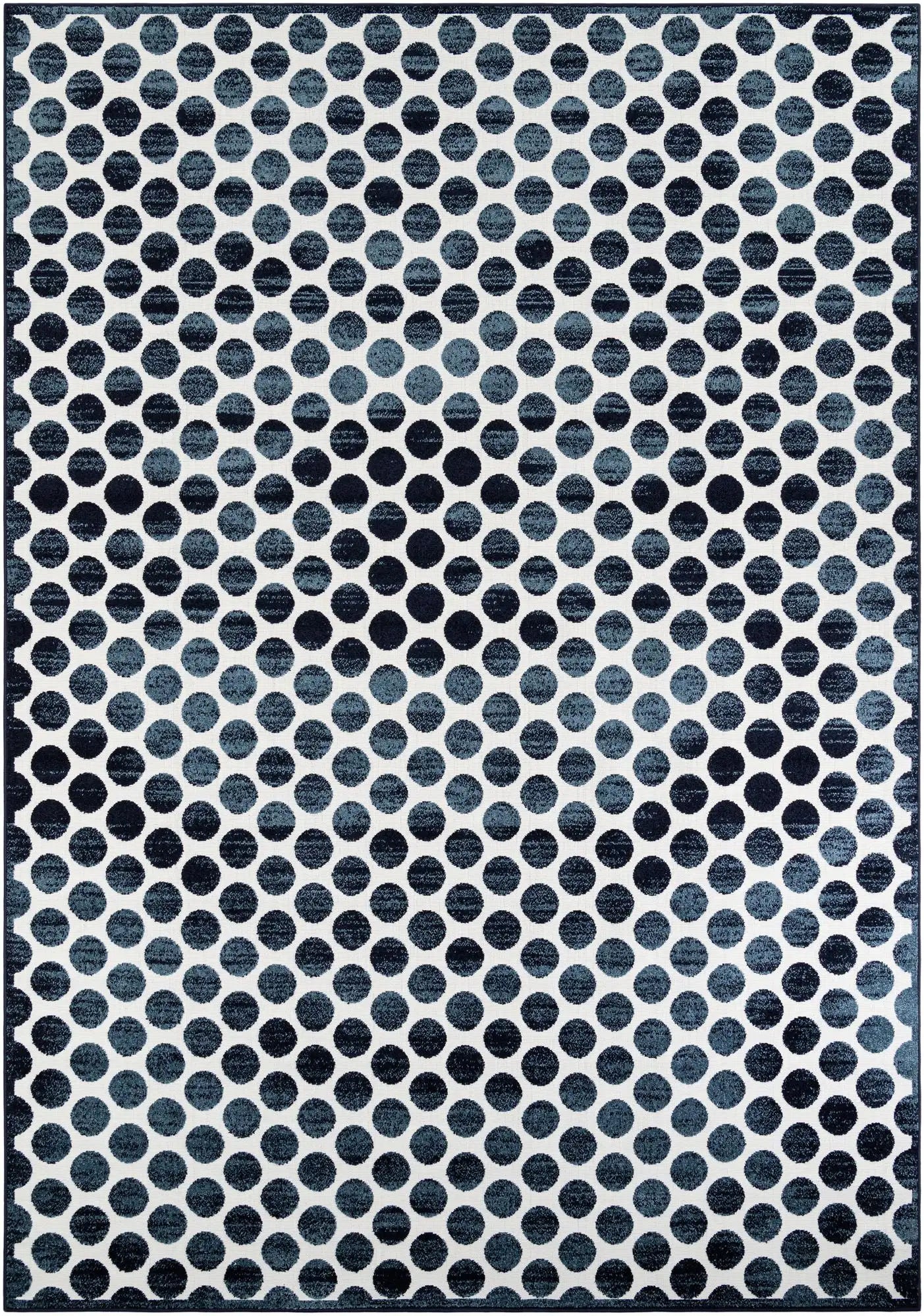 Gray Sabrina Soto Outdoor Rectangle Rug with Circles