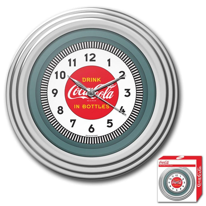 Accents > Clocks - 30s Style Chrome Coca-Cola Wall Clock