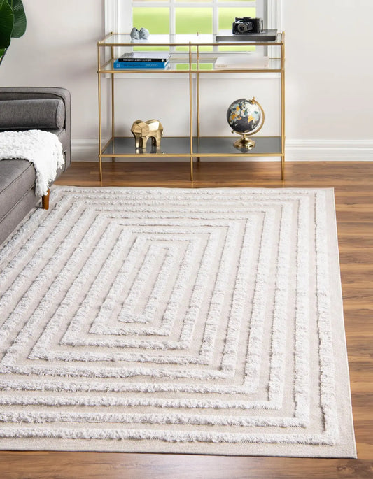 Beige Sabrina Soto Casa Rectangle Rug