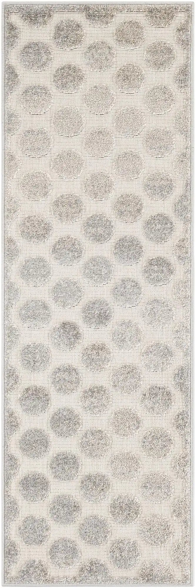 Gray Sabrina Soto Indoor/Outdoor Runner Rug with Circles