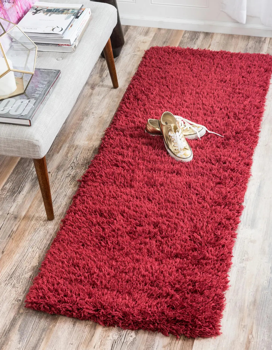 Lipstick Marilyn Monroe Opulence Shag Runner Rug