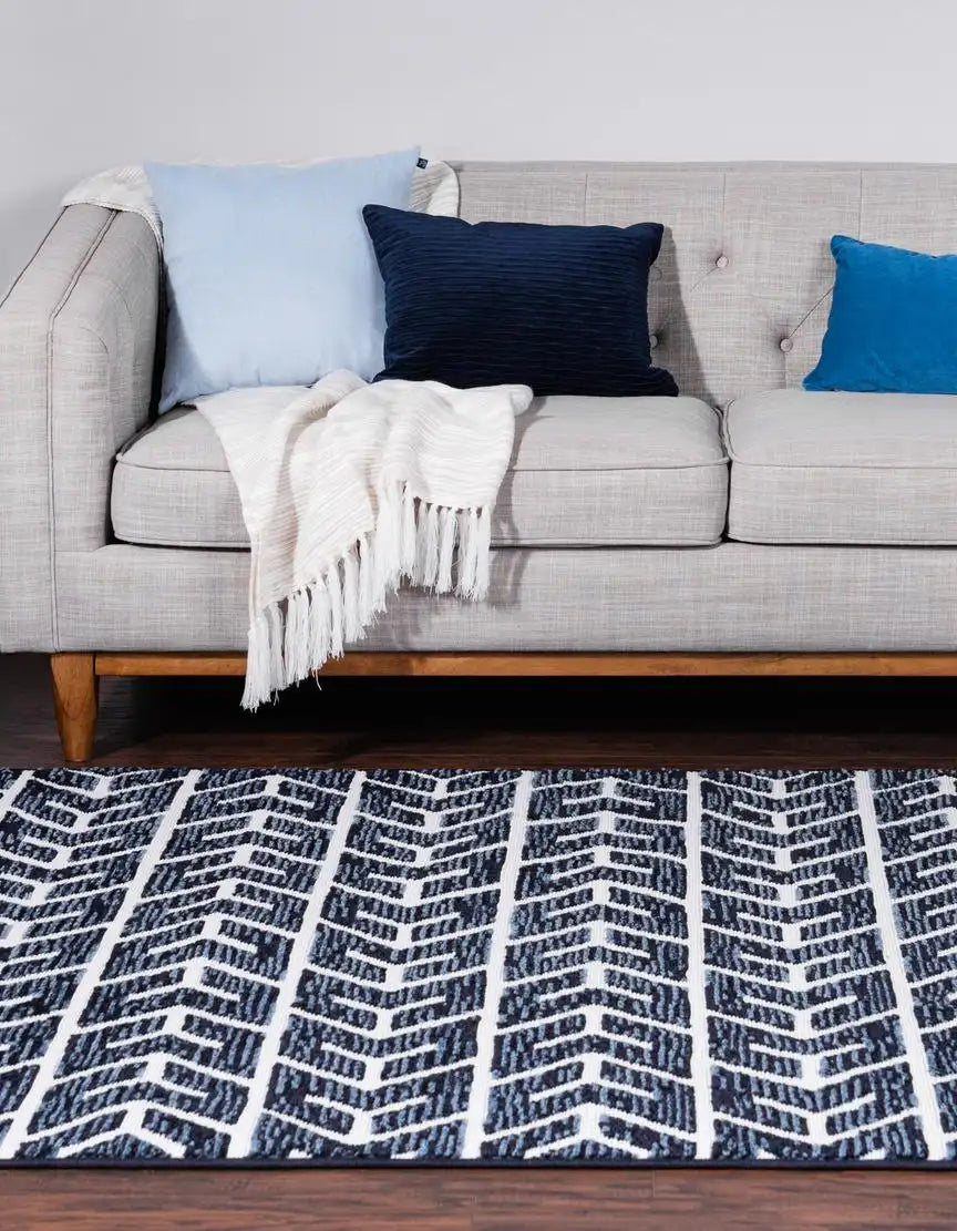 Navy Blue Sabrina Soto Indoor/Outdoor Rectangle Rug