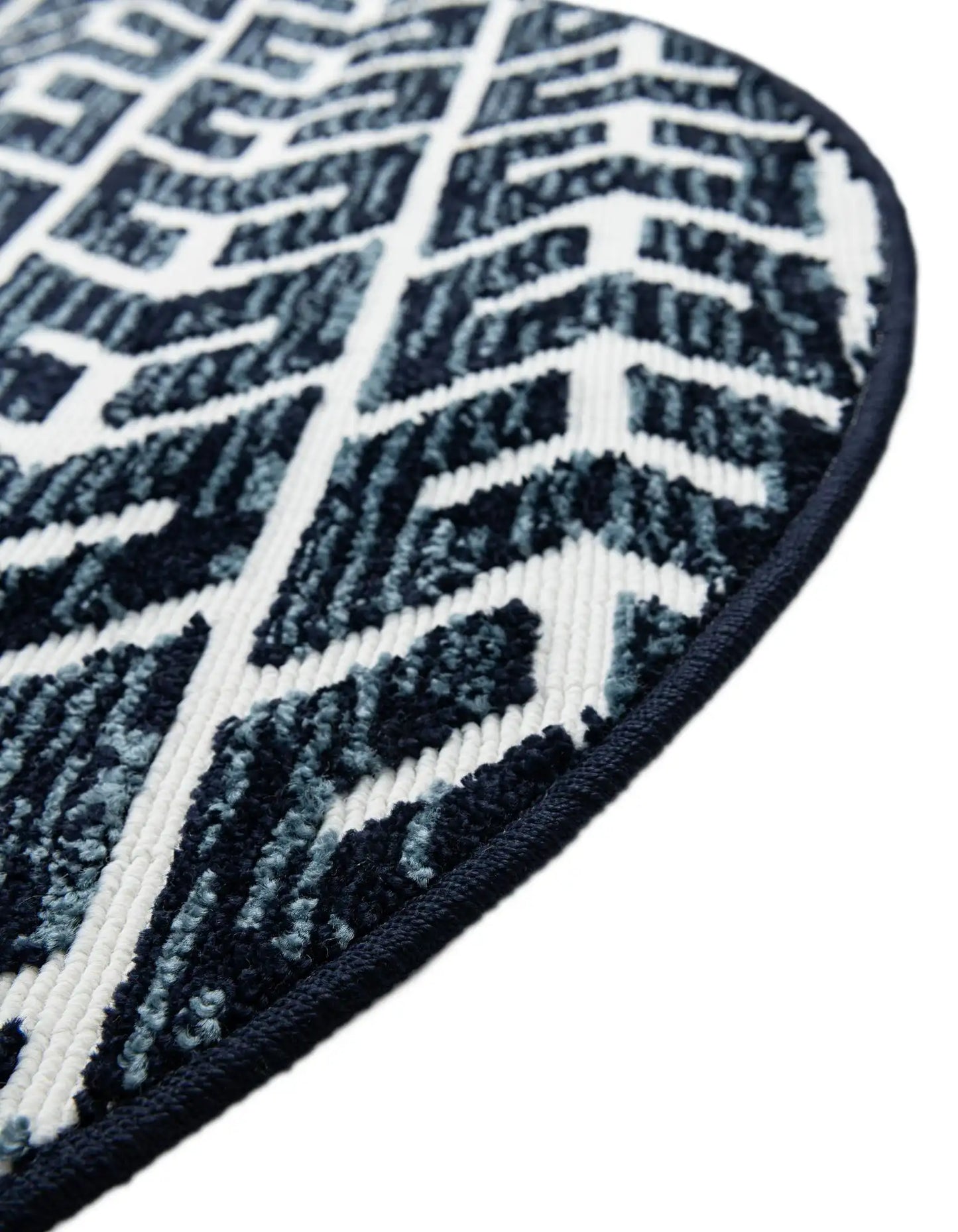 Navy Blue Sabrina Soto Indoor/Outdoor Round Rug