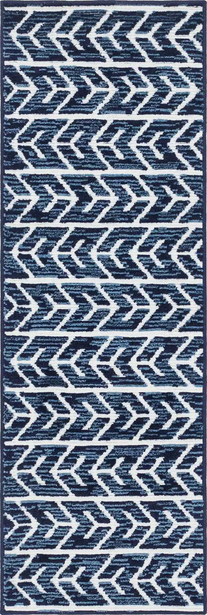 Navy Blue Sabrina Soto Indoor/Outdoor Runner Rug