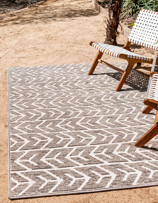 Beige Sabrina Soto Indoor/Outdoor Rectangle Rug