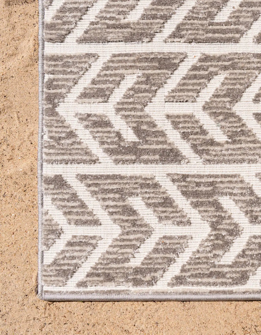 Beige Sabrina Soto Indoor/Outdoor Runner Rug