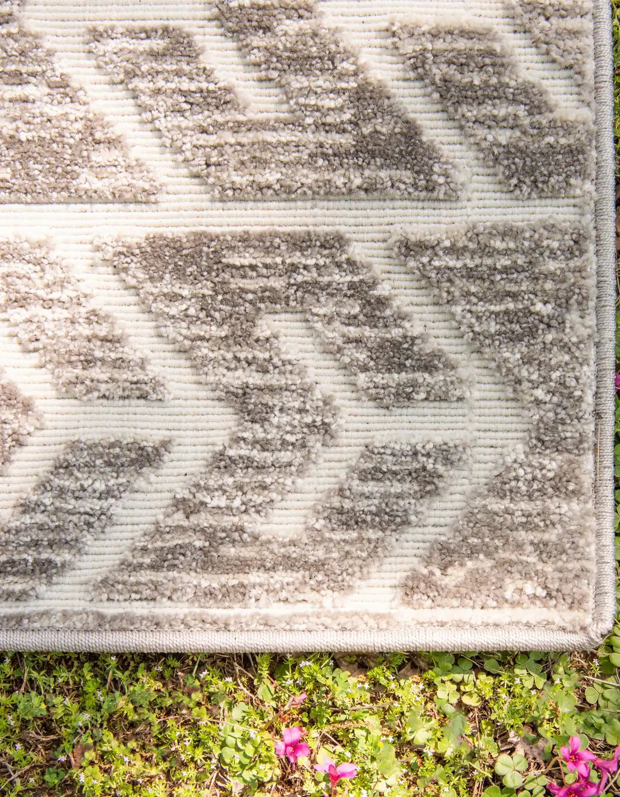 Beige Sabrina Soto Indoor/Outdoor Runner Rug