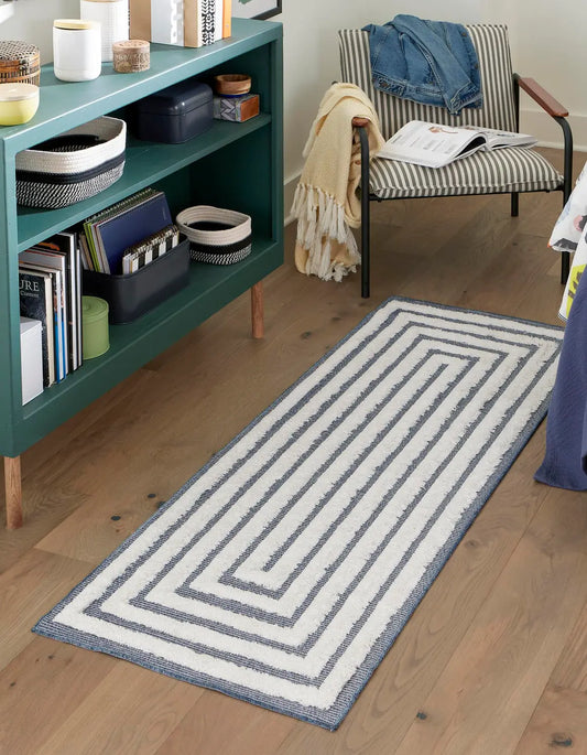 Navy Blue Sabrina Soto Casa Runner Rug