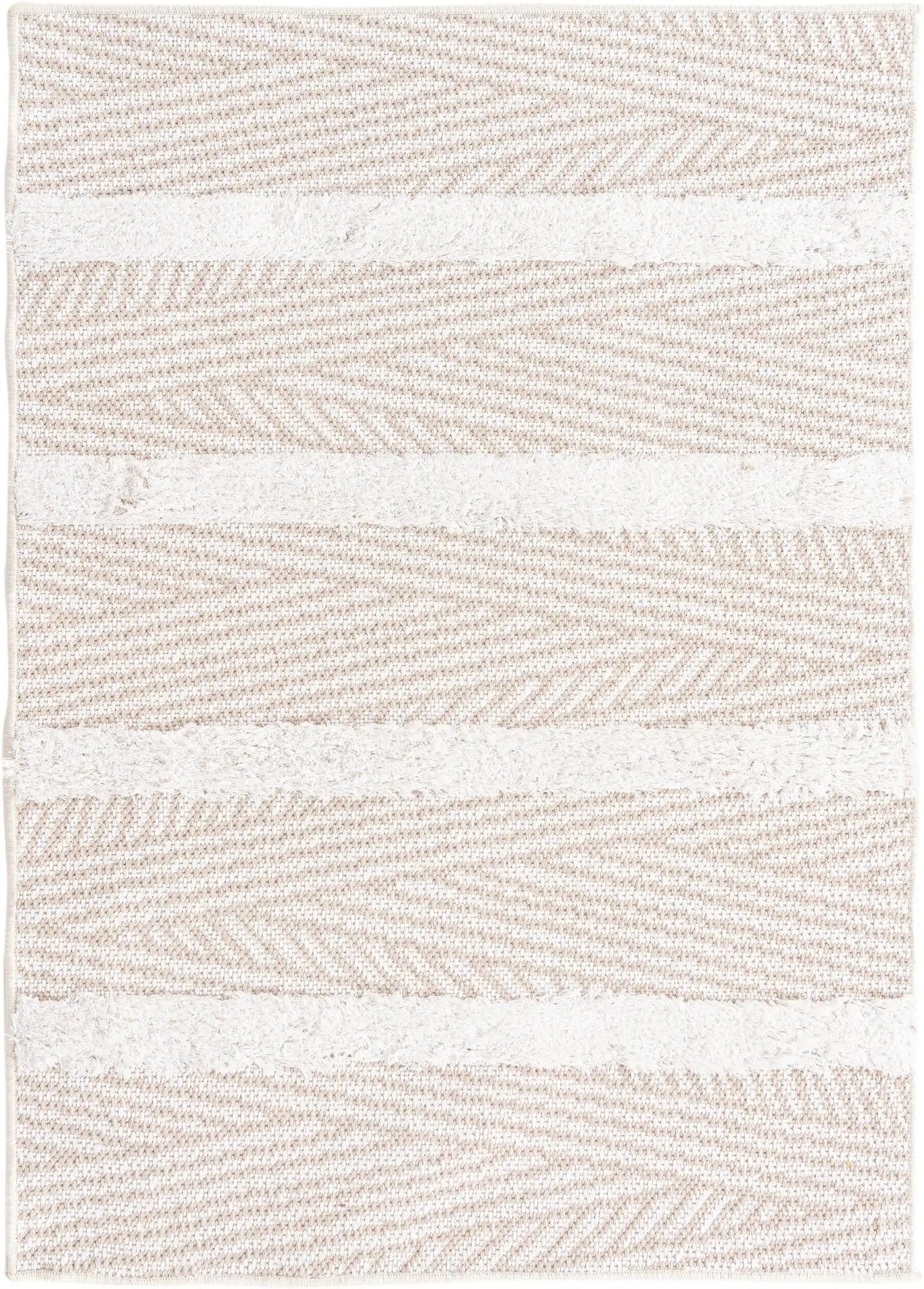 Beige Sabrina Soto Casa Striped Rectangle Rug