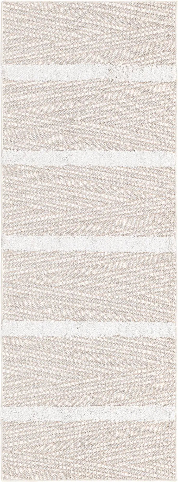 Beige Sabrina Soto Casa Striped Runner Rug