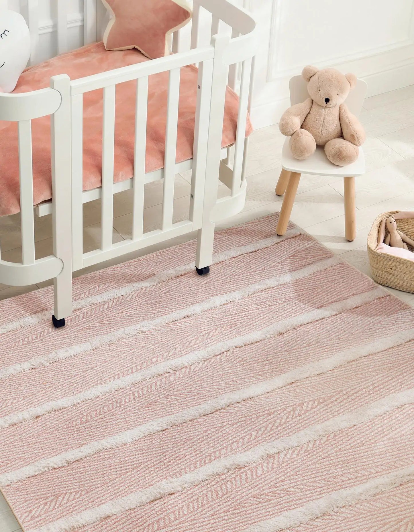 Pink Sabrina Soto Casa Striped Rectangle Rug