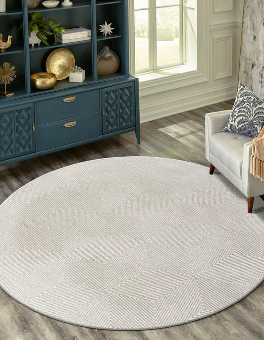 Gray Sabrina Soto Indoor/Outdoor Round Rug