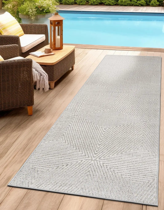 Gray Sabrina Soto Indoor/Outdoor Runner Rug