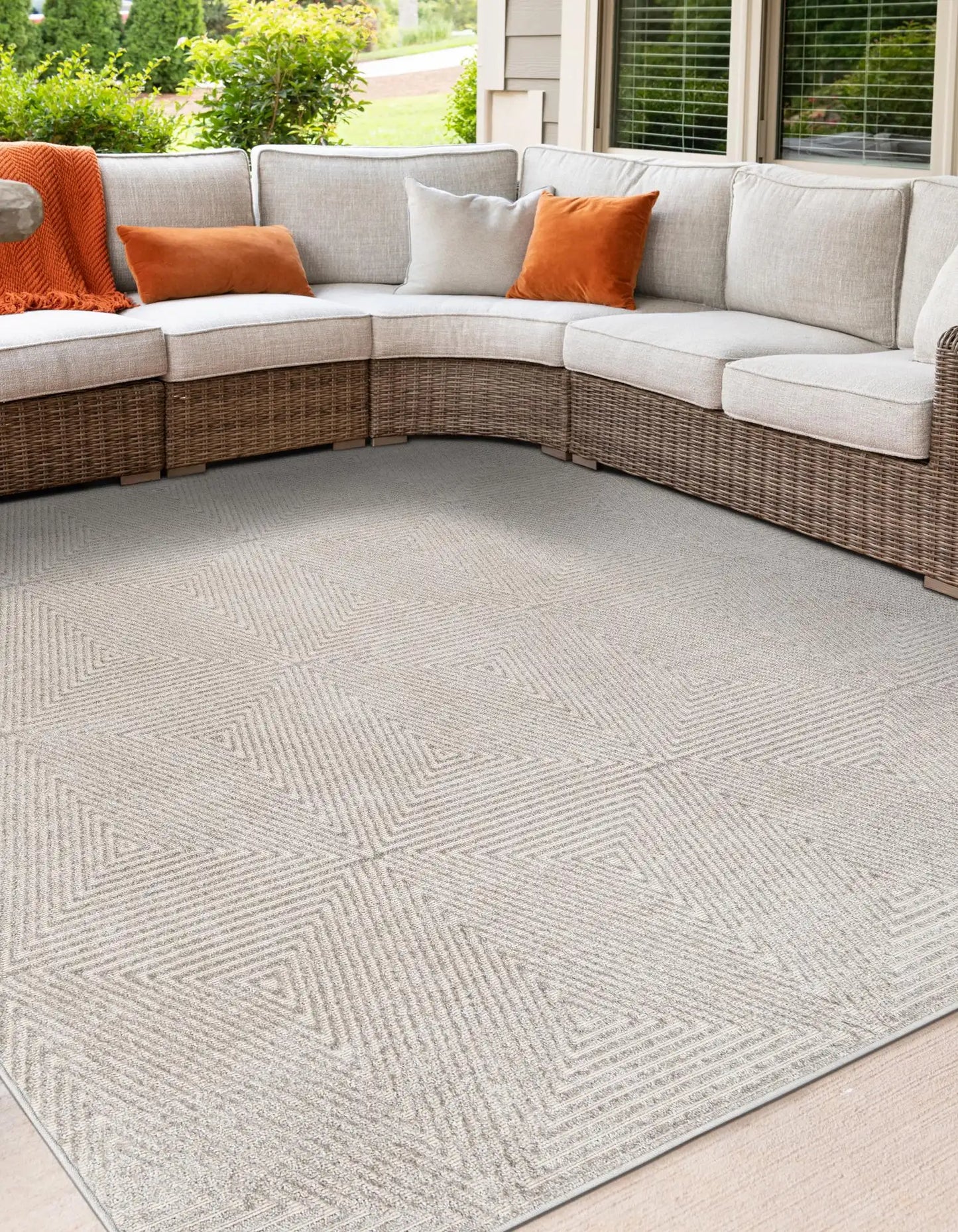 Gray Sabrina Soto Indoor/Outdoor Square Rug