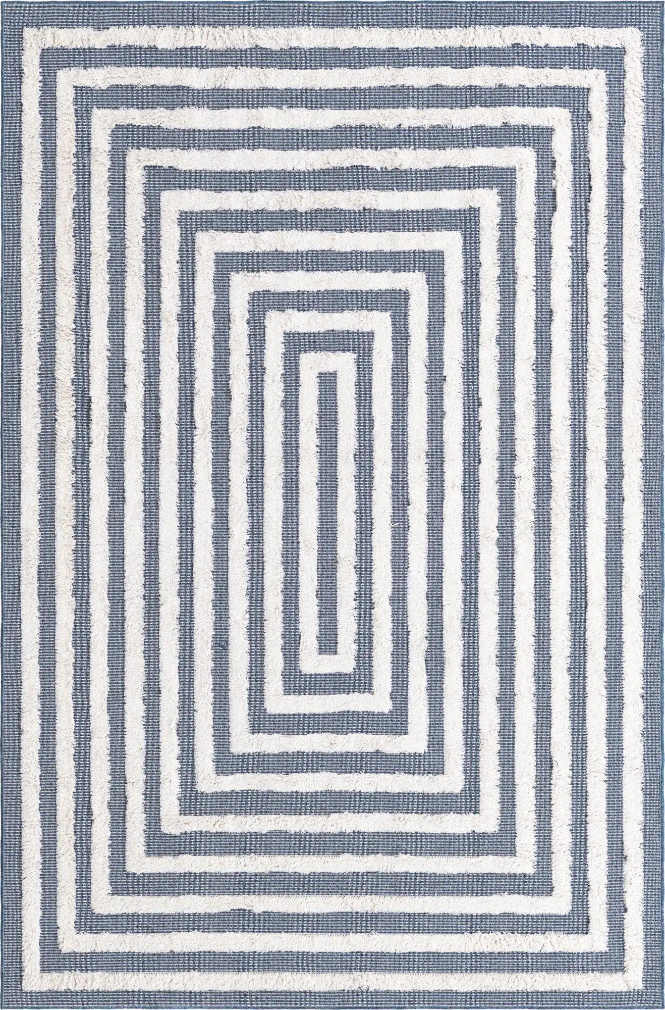 Navy Blue Sabrina Soto Casa Rectangle Rug