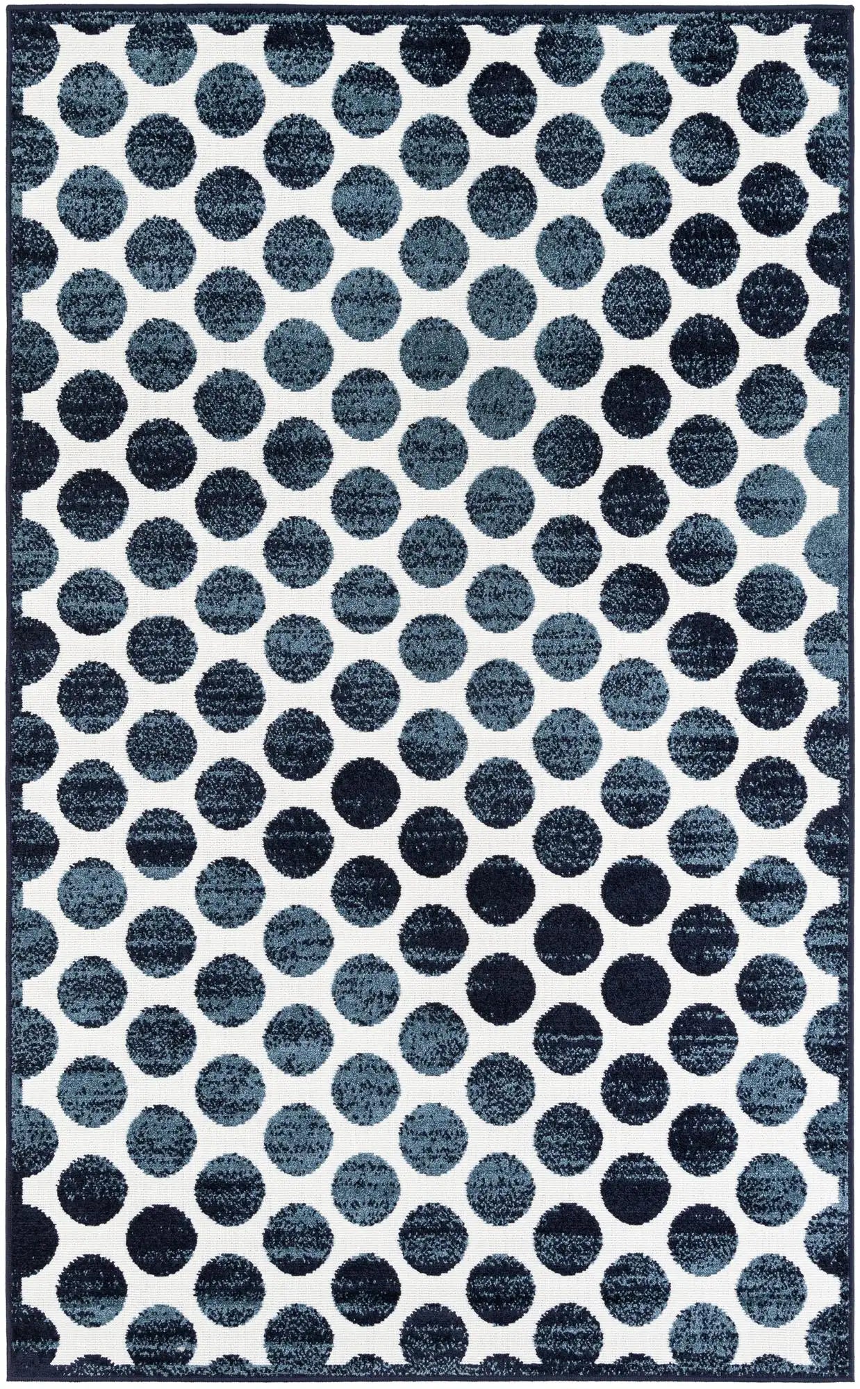 Gray Sabrina Soto Outdoor Rectangle Rug with Circles