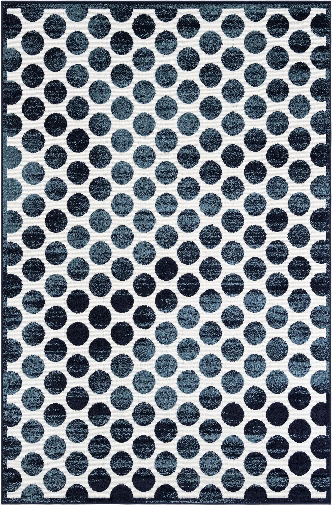 Gray Sabrina Soto Outdoor Rectangle Rug with Circles