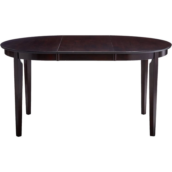 Dining > Dining Tables - Contemporary Oval Dining Table In Dark Brown Cappuccino Wood Finish