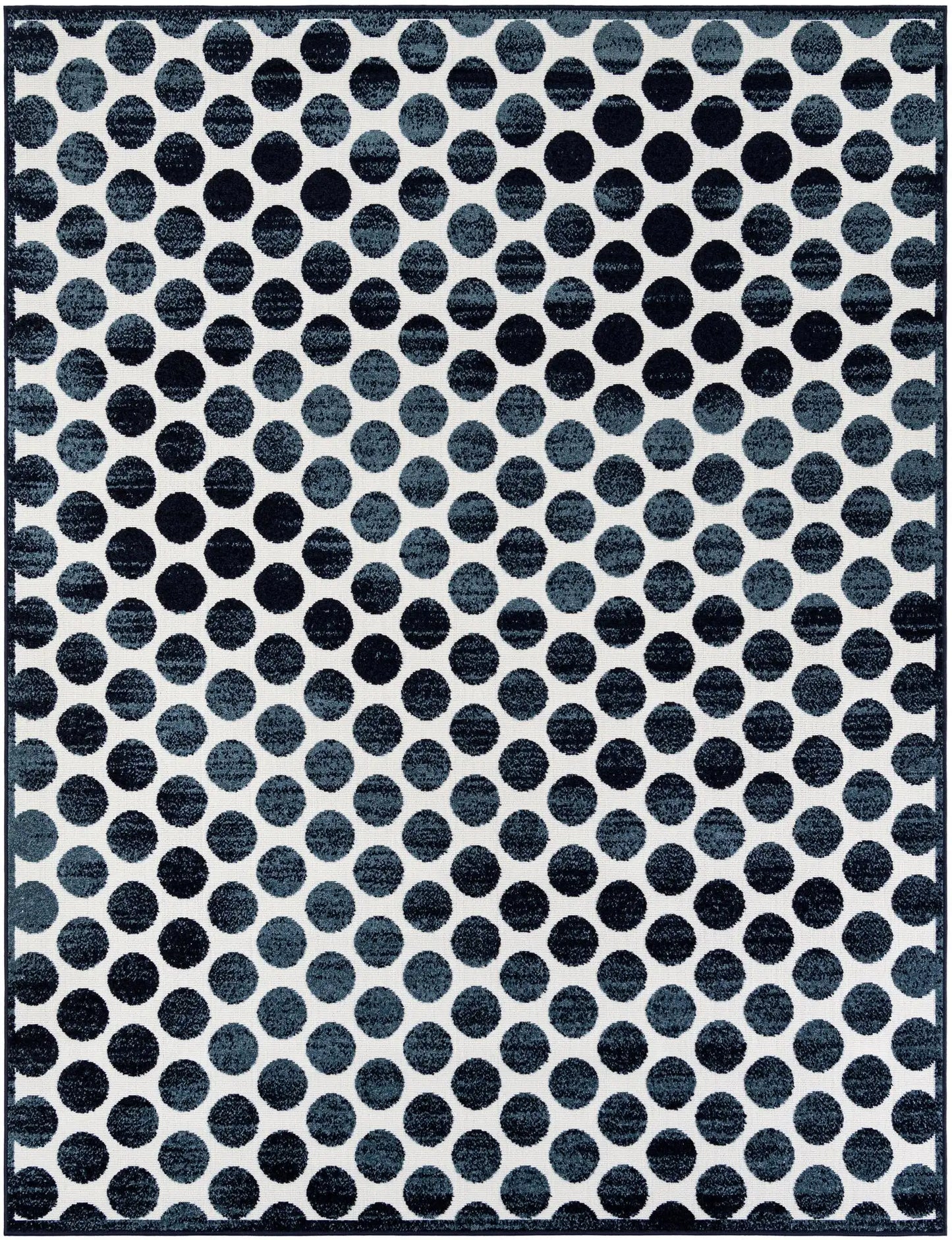 Gray Sabrina Soto Outdoor Rectangle Rug with Circles