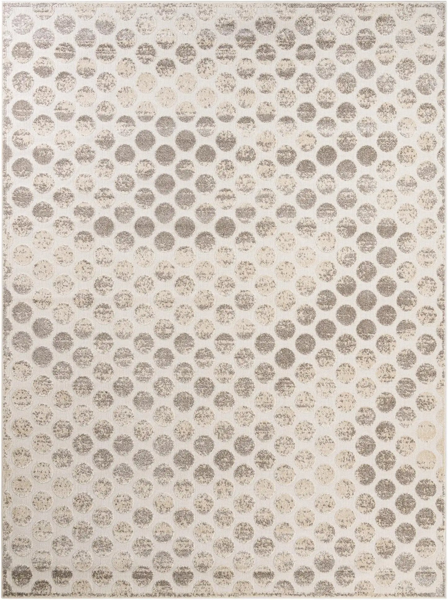 Gray Sabrina Soto Outdoor Rectangle Rug with Circles