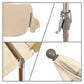 Outdoor > Outdoor Furniture > Patio Umbrella - Beige 7.5 Foot Off-White Patio Umbrella With Push Button Tilt And Metal Pole