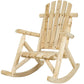 Outdoor > Outdoor Furniture > Adirondack Chairs - Outdoor Wooden Log Rocking Chair - Adirondack Style