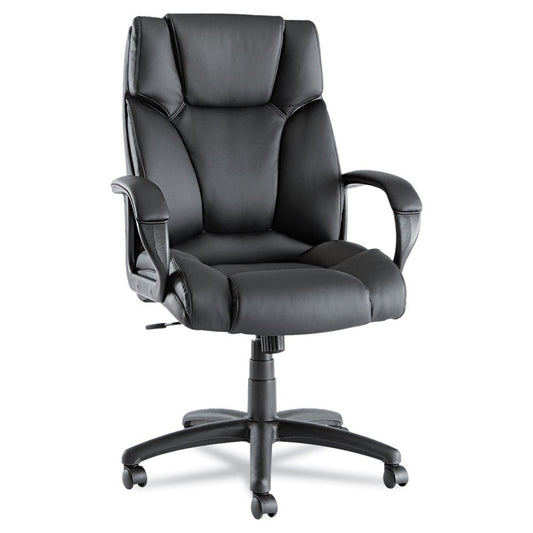 Office > Office Chairs - High-Back Swivel Tilt Black Soft Touch Leather Office Chair