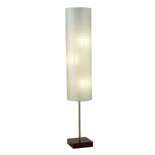 Lighting > Floor Lamps - Modern Asian Style Floor Lamp With White Rice Paper Shade