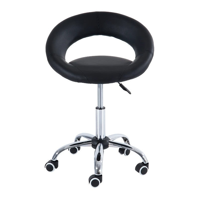 Accents > Massage Tables - Black Saddle Adjustable Hydraulic Rolling Swivel Massage Salon Stool Chair