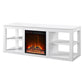 Accents > Electric Fireplaces - Modern 2-in-1 Electric Fireplace TV Stand In White