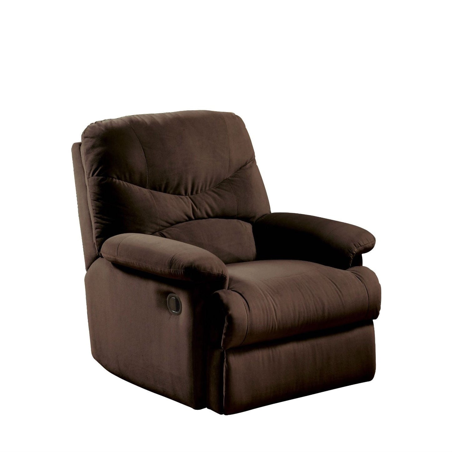 Living Room > Recliners And Leather Recliner - Comfortable Recliner Chair In Chocolate Brown Microfiber Upholstery