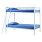 Bedroom > Bed Frames > Bunk Beds - Twin Over Twin Bunk Bed With Ladder In White Metal Finish