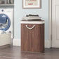 Bathroom > Laundry Hampers - Brown Bamboo Laundry Hamper Dirty Clothes Basket With Lid And Removable Bag