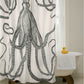Bathroom > Shower Curtains - Black And White Octopus Shower Curtain 100-Percent Cotton 72 X 72-inch