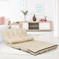 Living Room > Sofas - Faux Suede Minimalist 5 Tilt Foldable Floor Sofa Bed Detachable Cloth Cover In Beige