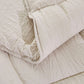 Bedroom > Comforters And Sets - Queen Size Beige 3 Piece Microfiber Reversible Comforter Set