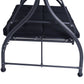 Outdoor > Outdoor Furniture > Porch Swings And Gliders - Black Adjustable 3 Seat Cushioned Porch Patio Canopy Swing Chair