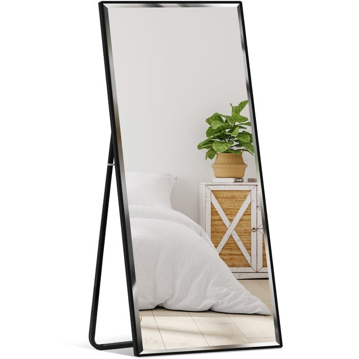 Accents > Mirrors - Black Large Full Length Leaning Wall Or Hanging Mirror