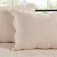 Bedroom > Quilts & Blankets - King Size 3 Piece Reversible Scalloped Edges Microfiber Quilt Set In Blush